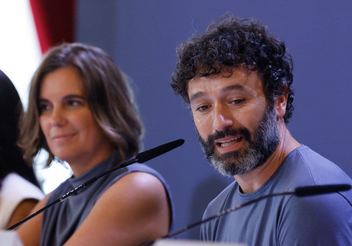 El director Rodrigo Sorogoyen en la presentación en el Festival de Venecia de 'Los años nuevos'