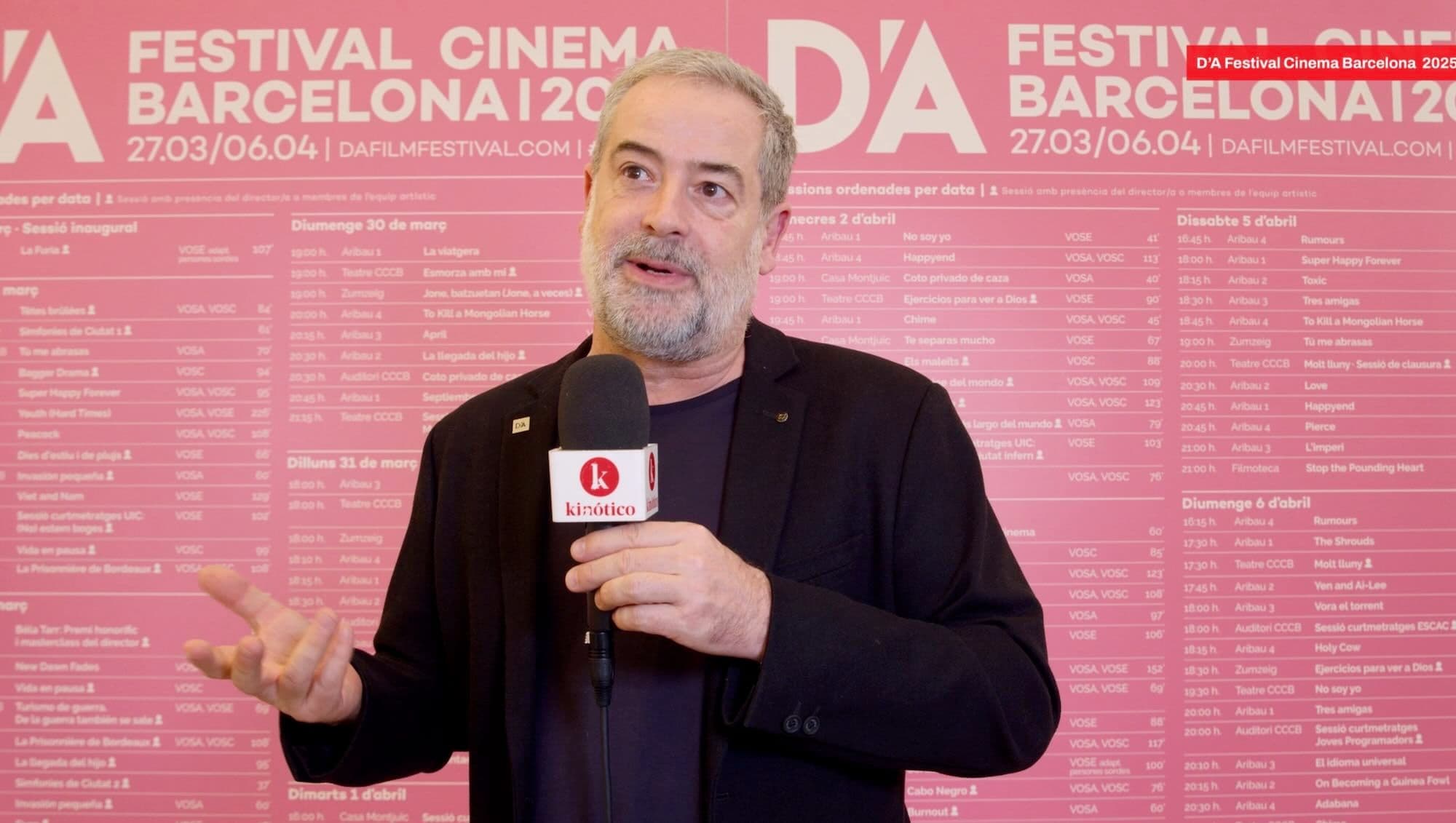 Carlos R. Ríos, durante una entrevista con Kinótico en la sede del D'A Festival Cinema Barcelona en el Centre de Cultura Contemporània de Barcelona