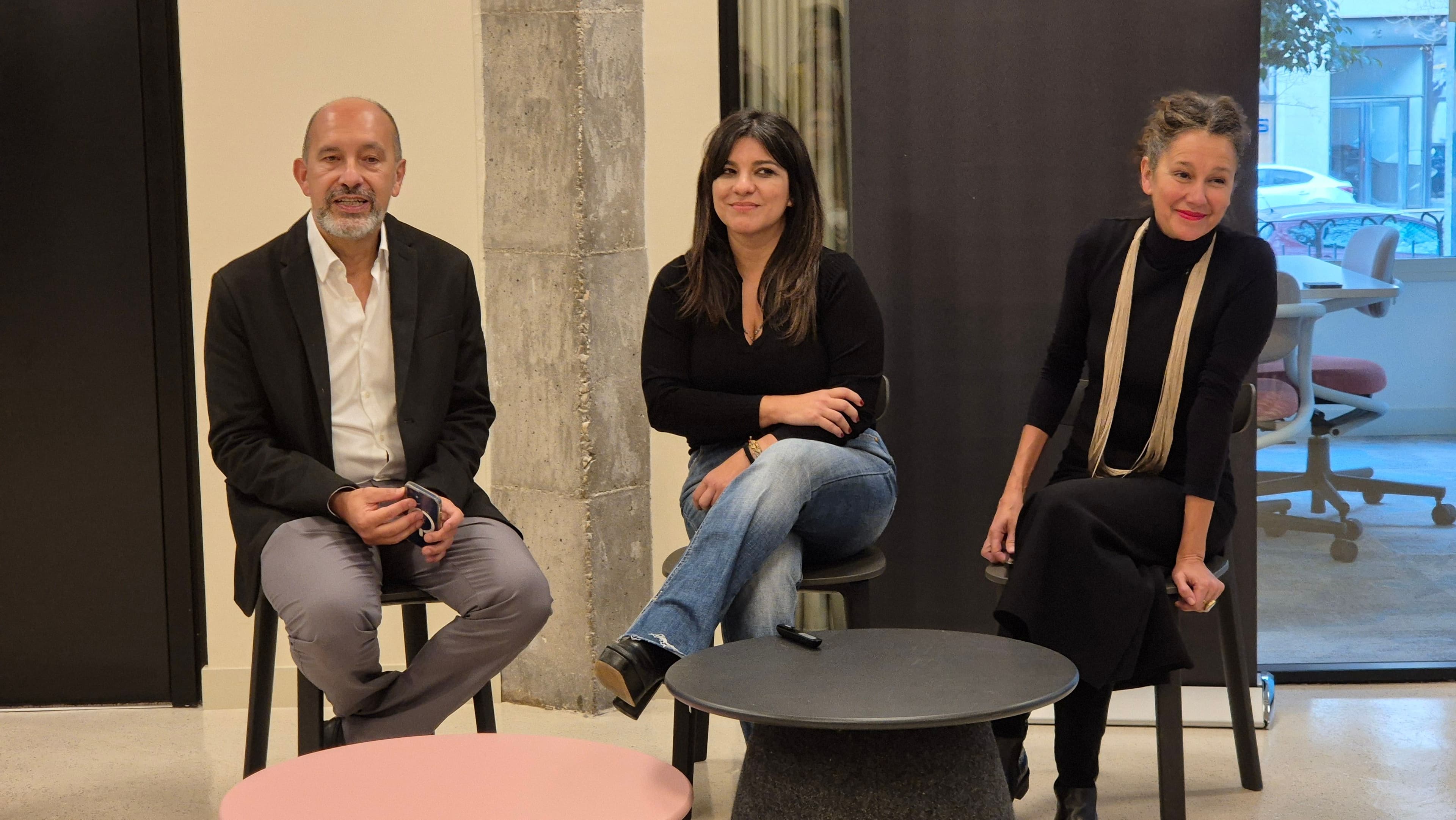 Curro Royo, María José Manso y Natacha Mora en la presentación de la quinta edición de IsLAbentura