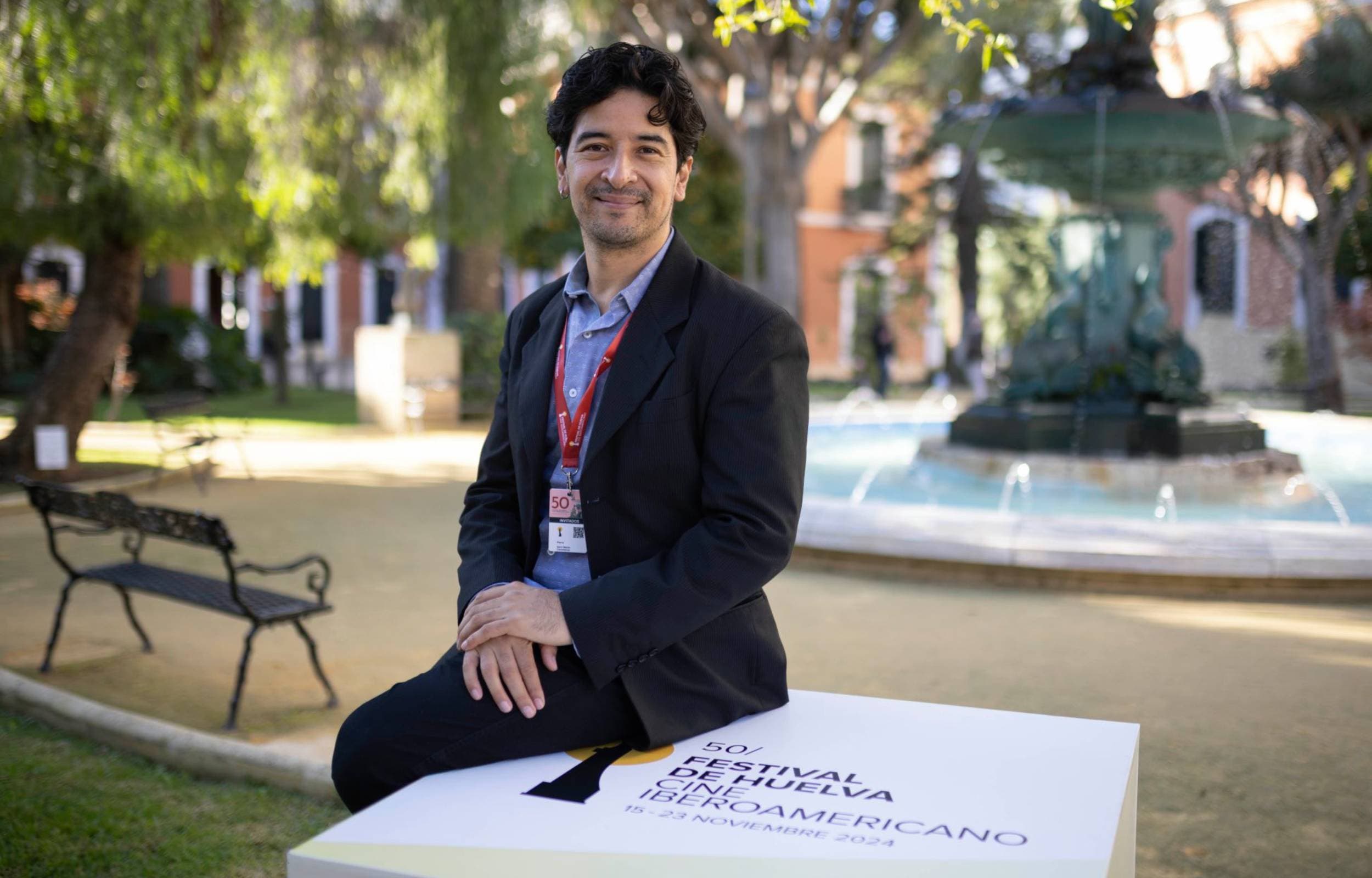 El director de '‘No nos moverán', Pierre Saint-Martin Castellanos, posa en el Festival de Huelva