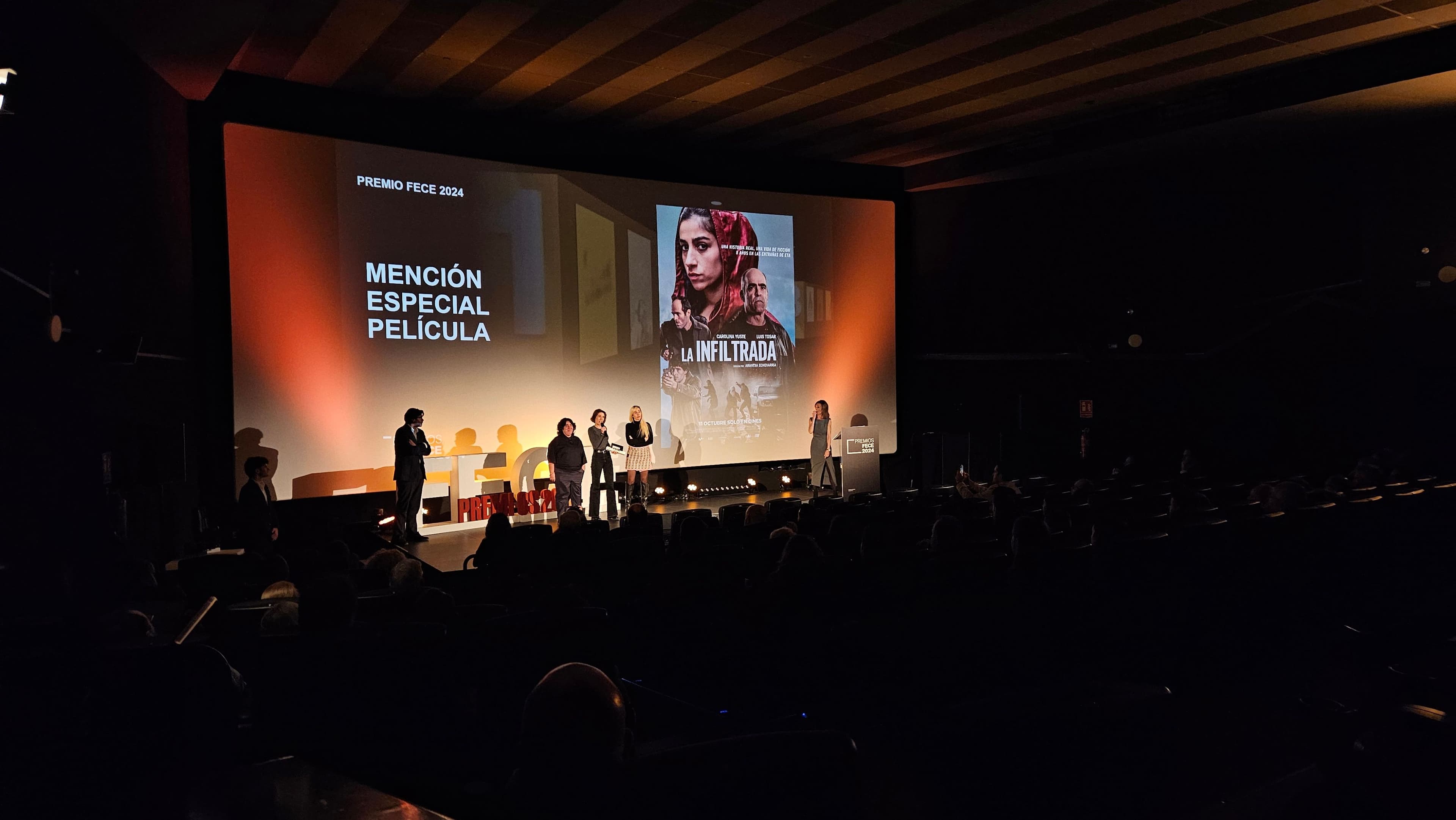 'La infiltrada', mención especial en los Premios FECE 2024, celebrados en el Cinesa Proyecciones de Madrid