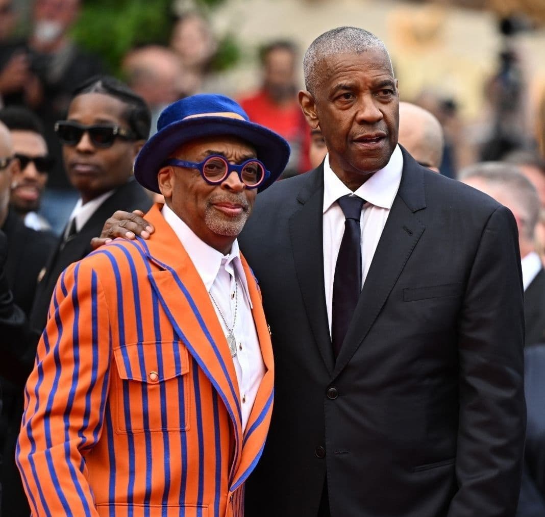 El director Spike Lee y el actor Denzel Washington, de 'Highest 2 Lowest' en el Festival de Cannes 2025